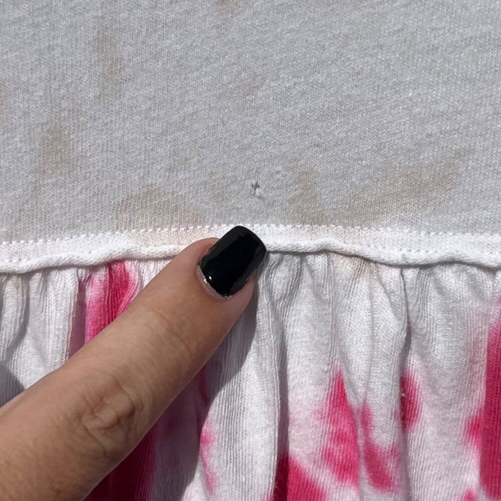 We The Free People Anytime Tie Dye Babydoll Top in Hibiscus Combo Size M - Picture 5 of 10